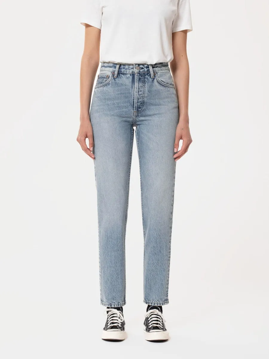 【Nudie Jeans】Breezy Britt Blue Desert / 女版高腰寬錐形褲 sold by Blue Beach Denim product image thumbnail 2