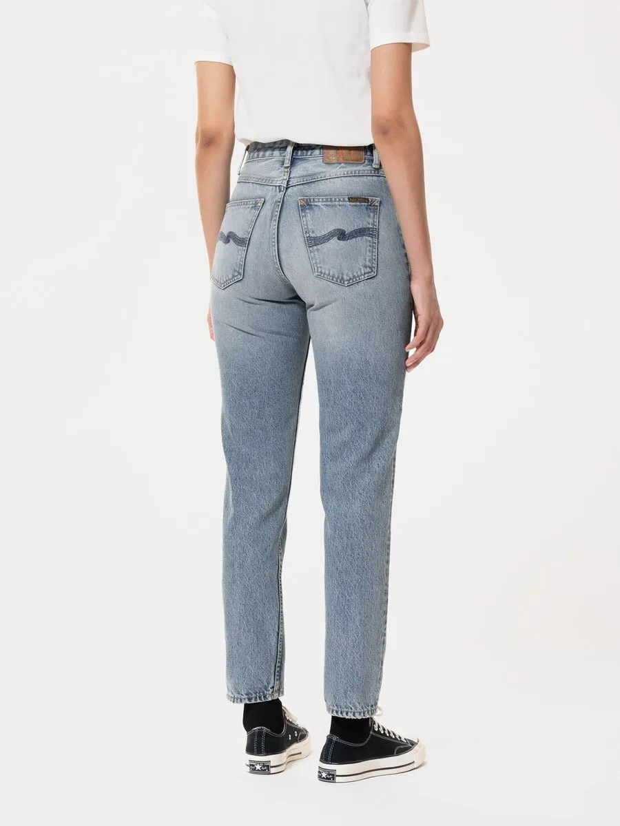 【Nudie Jeans】Breezy Britt Blue Desert / 女版高腰寬錐形褲 sold by Blue Beach Denim product image thumbnail 4