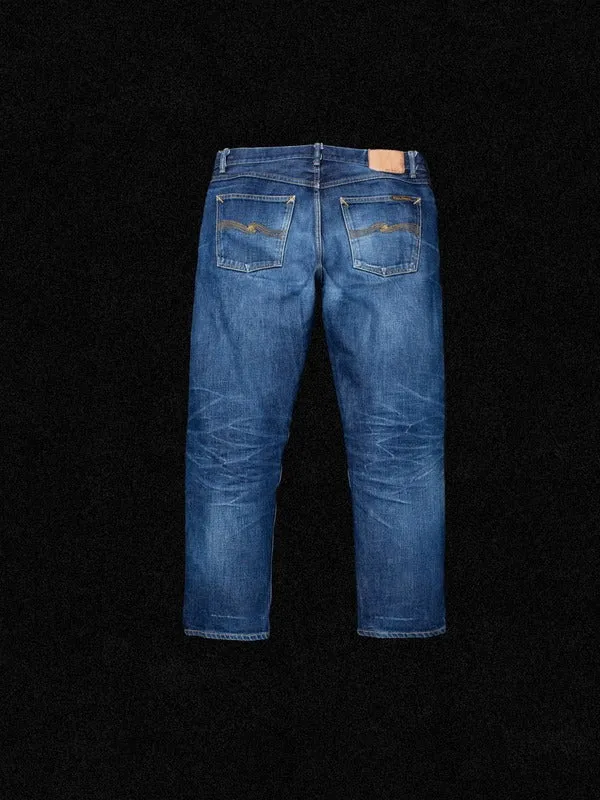 【Nudie Jeans】Rad Rufus Rinse Ruby Selvage 14.6oz/復古紅寶石白耳布邊 純天然染 高腰直筒 sold by Blue Beach Denim product image thumbnail 3