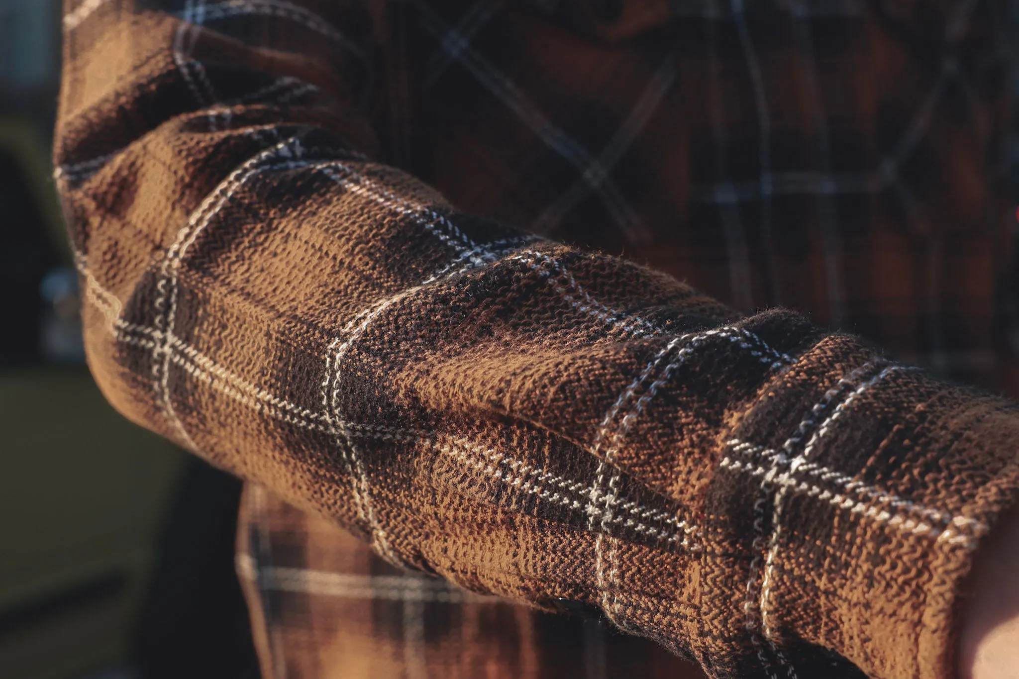 【3sixteen】Crosscut Flannel - Sienna Check / 特殊剪裁法蘭絨襯衫 赭色 sold by Blue Beach Denim product image thumbnail 4