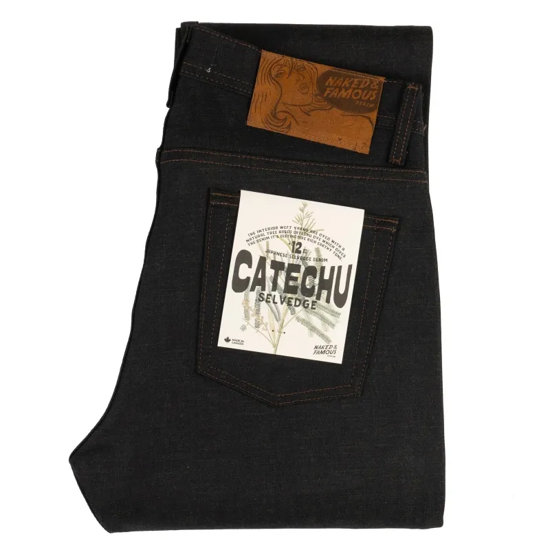 【Naked & Famous】 Catechu Selvedge/12oz/天然茶染布邊 sold by Blue Beach Denim