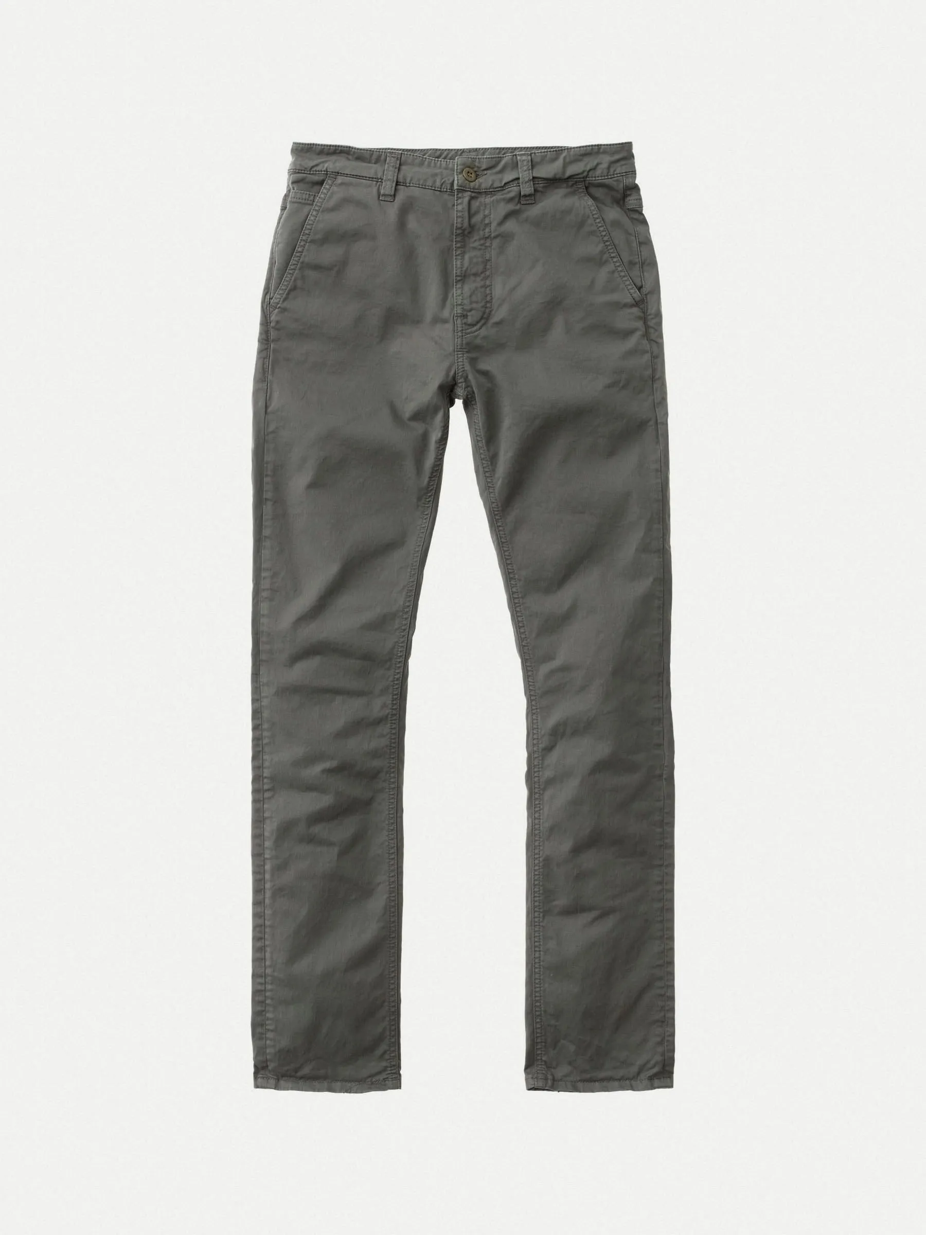 【Nudie Jeans】Slim Adam Bunker 義大利彈性修身小直筒卡其褲經典橄欖綠 sold by Blue Beach Denim