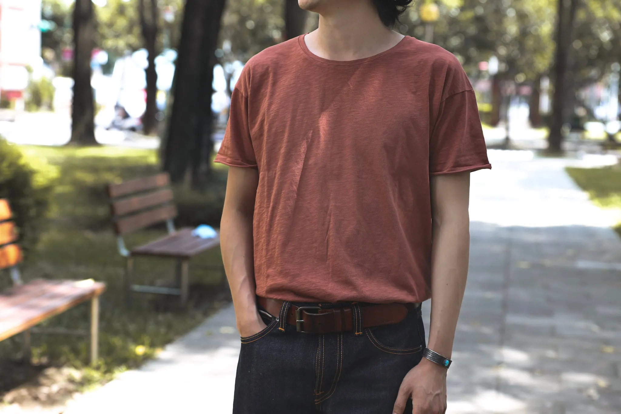 【Nudie Jeans】Roger Slub Terra/竹節感寬鬆素T sold by Blue Beach Denim product image thumbnail 2