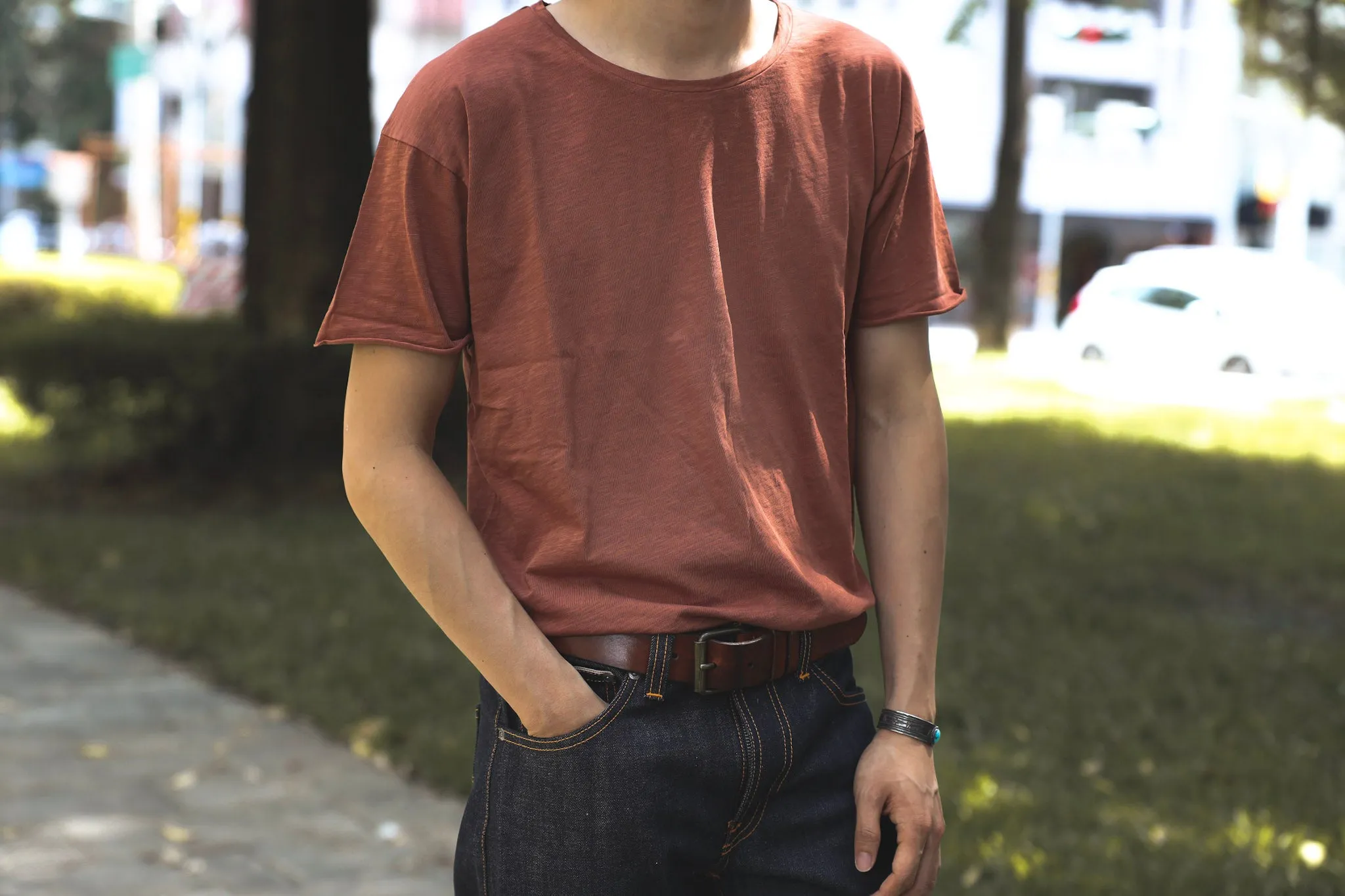 【Nudie Jeans】Roger Slub Terra/竹節感寬鬆素T sold by Blue Beach Denim product image thumbnail 3