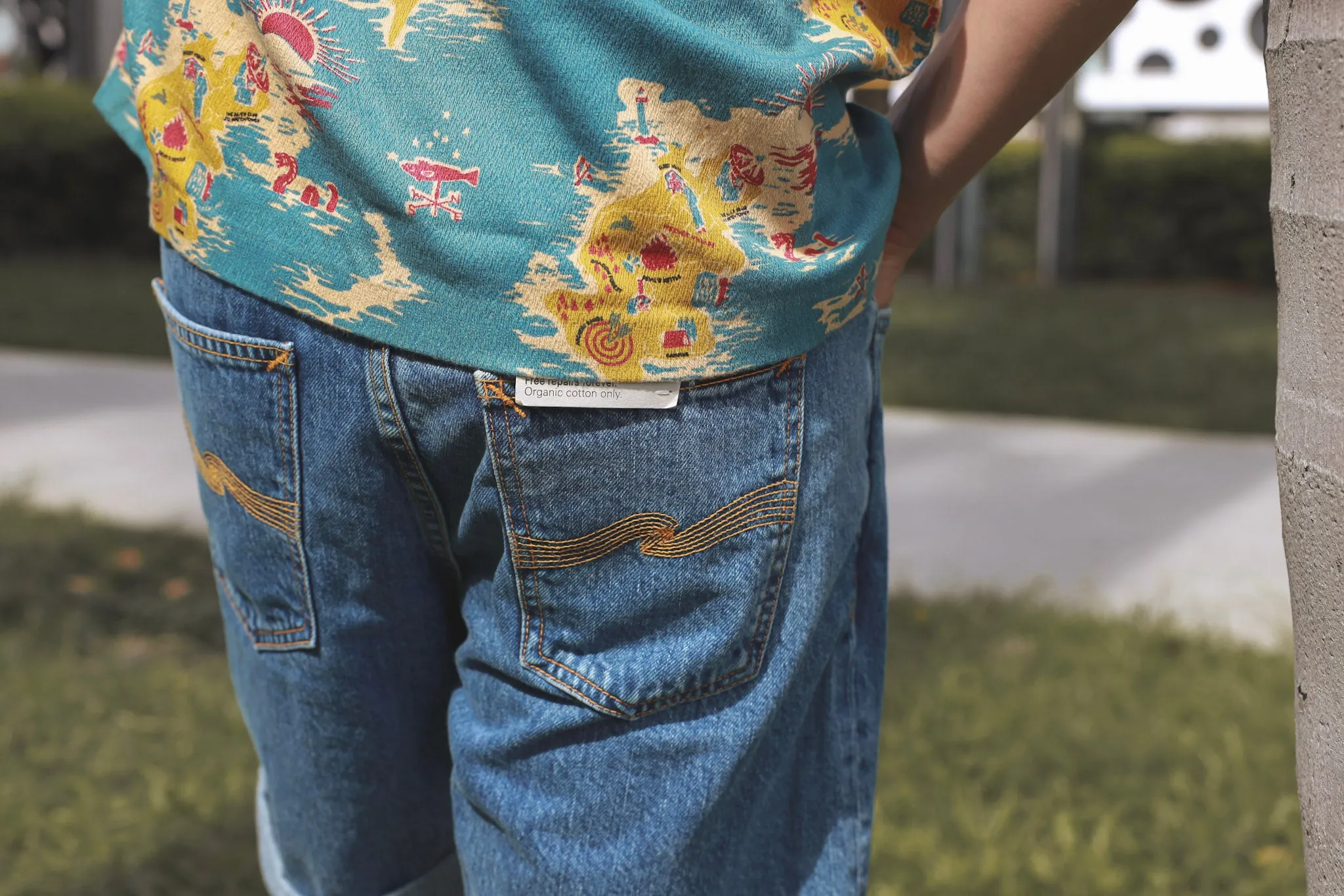 【Nudie Jeans】Josh Shorts 90s Stone Denim 12.75oz/有機回收再生棉 復古石洗短褲 sold by Blue Beach Denim product image thumbnail 5