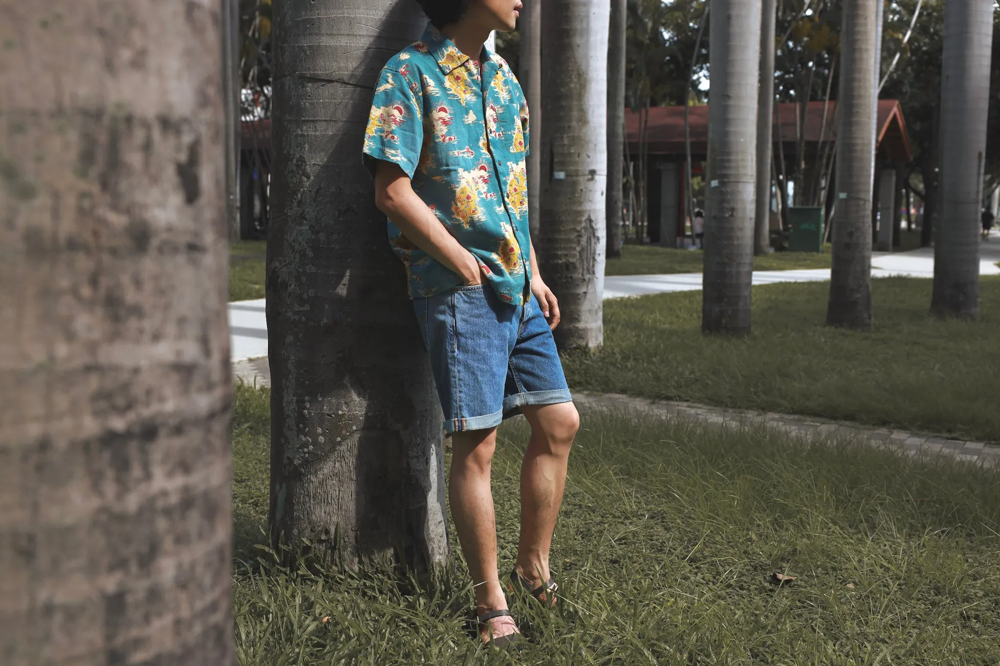 【Nudie Jeans】Josh Shorts 90s Stone Denim 12.75oz/有機回收再生棉 復古石洗短褲 sold by Blue Beach Denim product image thumbnail 3