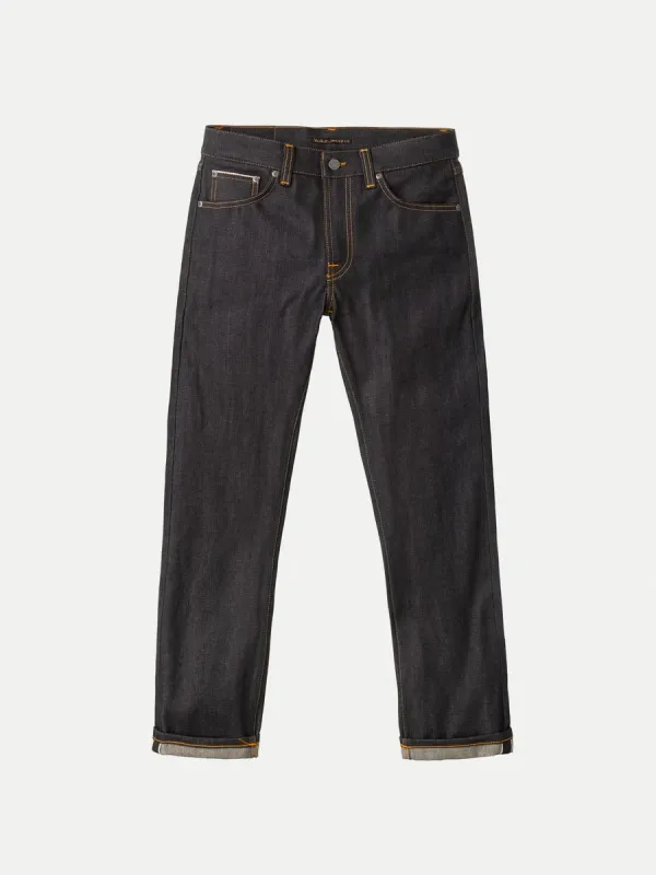 【Nudie Jeans】Gritty Jackson Dry Selvage 頂級橘耳布邊中腰直筒牛仔褲 sold by Blue Beach Denim