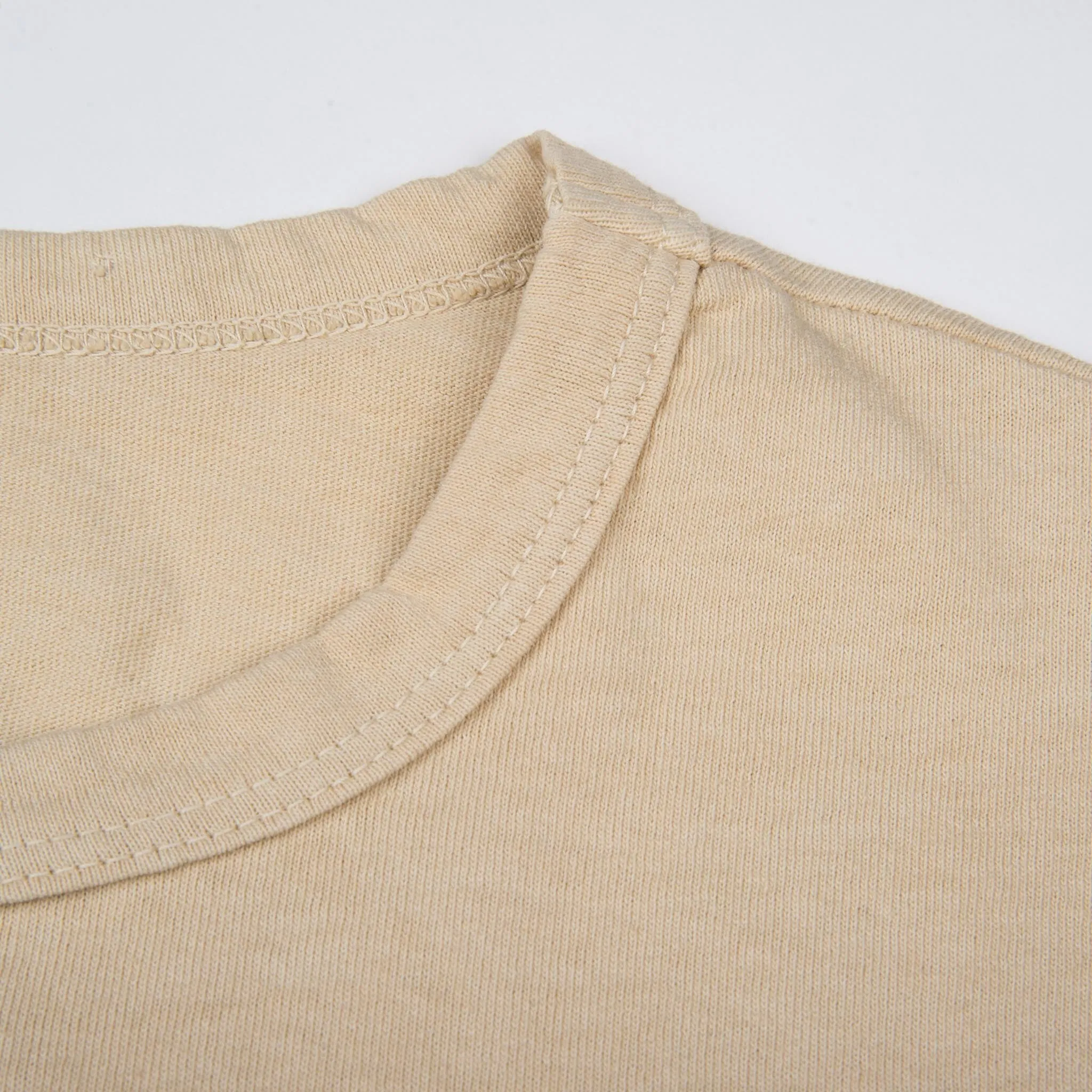 【Freenote】9 Ounce pocket t-shirt cream/奶油黃成衣染口袋素T sold by Blue Beach Denim product image thumbnail 5