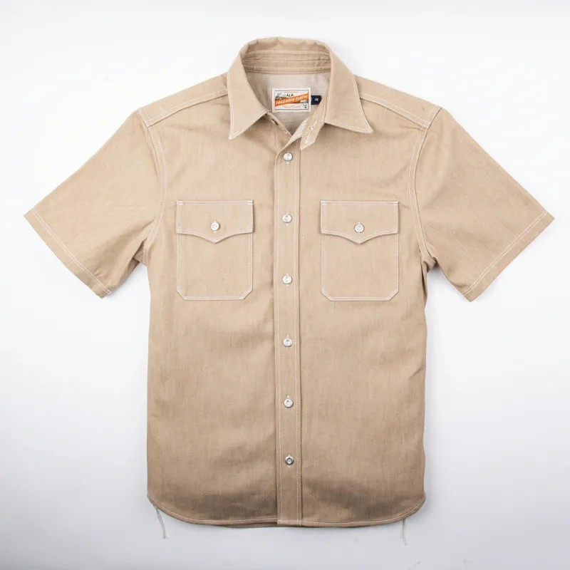 【Freenote】SCOUT S/S - TAN/淺米色丹寧短袖工裝襯衫 sold by Blue Beach Denim