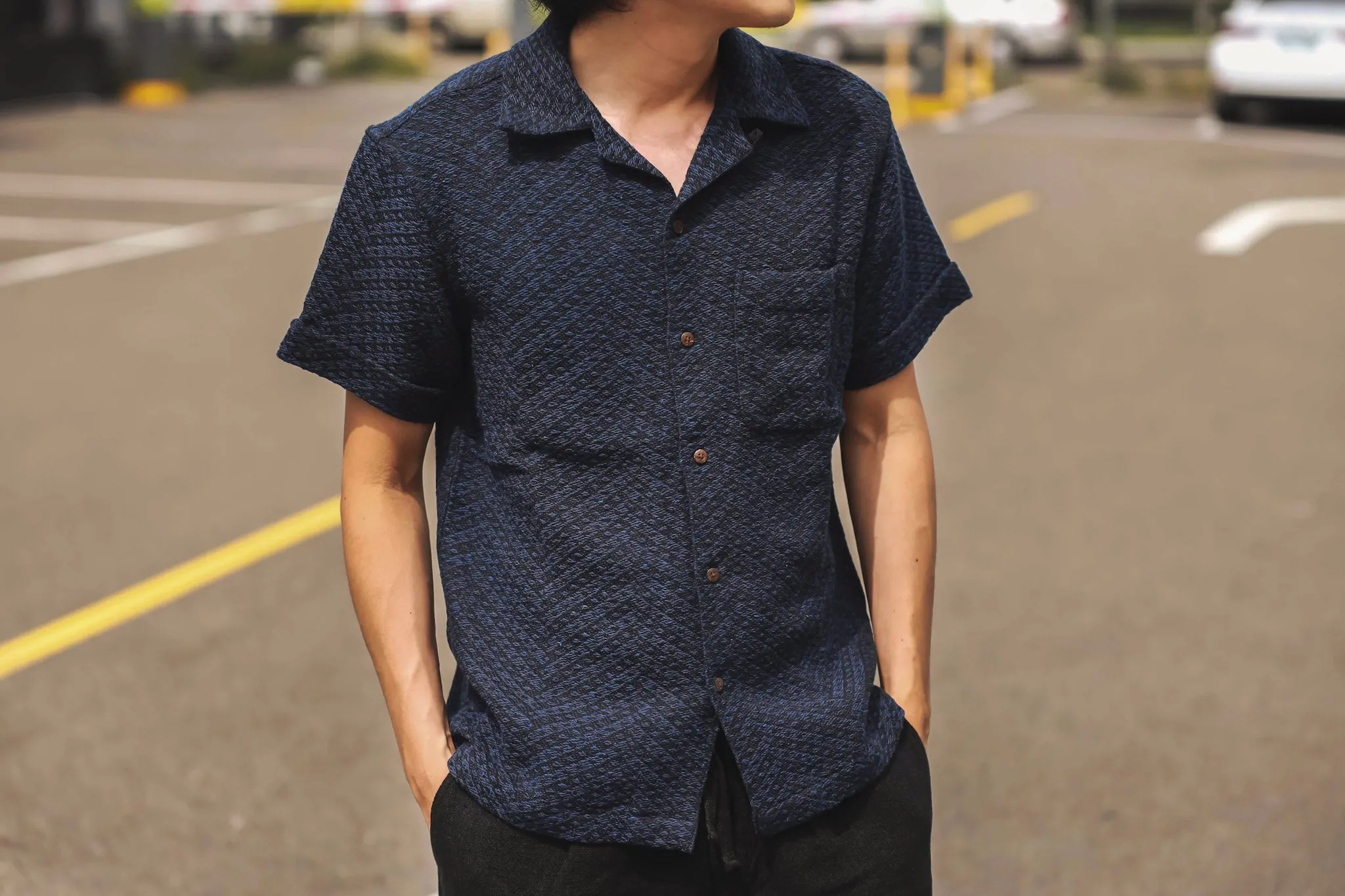 【3sixteen】Vacation Shirt Black Overdye Jacquard / 過染休閒度假襯衫 sold by Blue Beach Denim product image thumbnail 2