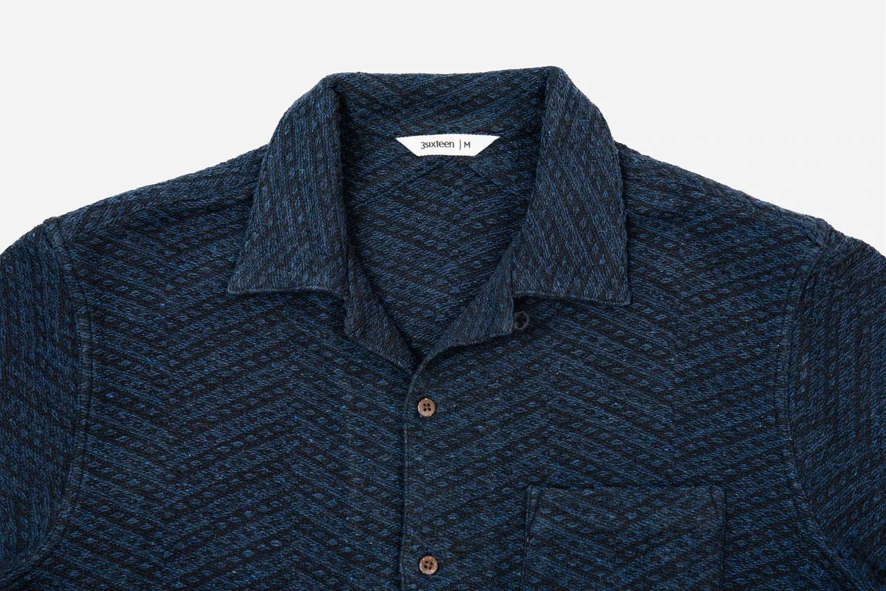 【3sixteen】Vacation Shirt Black Overdye Jacquard / 過染休閒度假襯衫 sold by Blue Beach Denim product image thumbnail 5