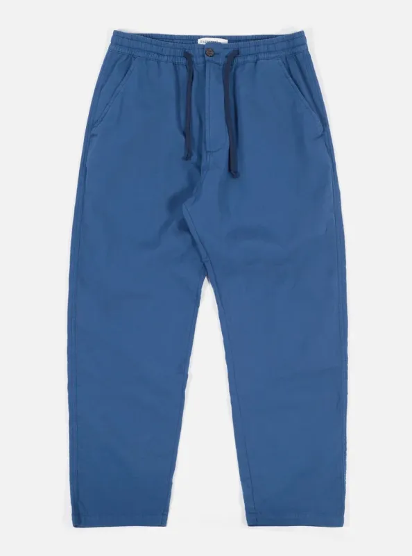 【Universal Works】Hi Water Trouser In Indigo Summer Fine Canvas／抽繩藍染夏日帆布休閒褲 sold by Blue Beach Denim