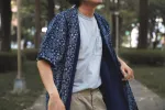 【Universal Works】S/S Kyoto Shirt In Indigo Japanese Paisley／變形蟲藍染日式罩衫 sold by Blue Beach Denim