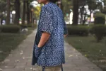 【Universal Works】S/S Kyoto Shirt In Indigo Japanese Paisley／變形蟲藍染日式罩衫 sold by Blue Beach Denim