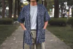 【Universal Works】S/S Kyoto Shirt In Indigo Japanese Paisley／變形蟲藍染日式罩衫 sold by Blue Beach Denim