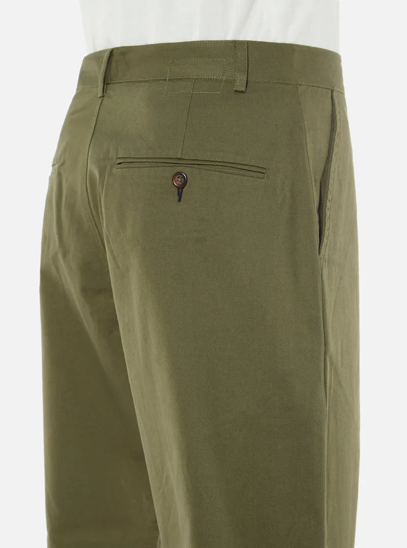 【Universal Works】Military Chino In Light Olive Twill/橄欖色休閒軍褲 sold by Blue Beach Denim product image thumbnail 2
