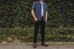 【Universal Works】Road Shirt In Navy Maui Stripe/海軍直條紋 50s開領短袖襯衫 sold by Blue Beach Denim