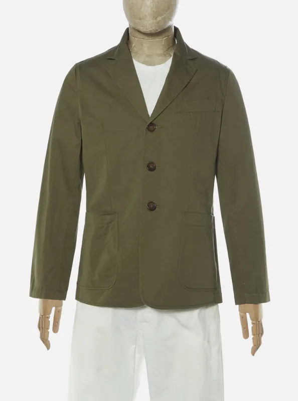 【Universal Works】London Jacket In Light Olive Twill／淺橄欖色英倫西裝夾克 sold by Blue Beach Denim