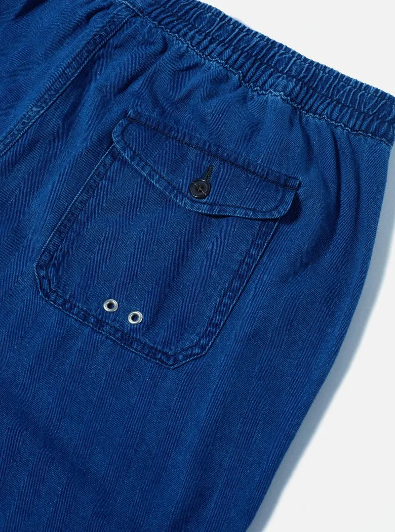 【Universal Works】Beach Short In Washed Indigo Herringbone Denim/水洗人字紋海灘短褲 sold by Blue Beach Denim product image thumbnail 4