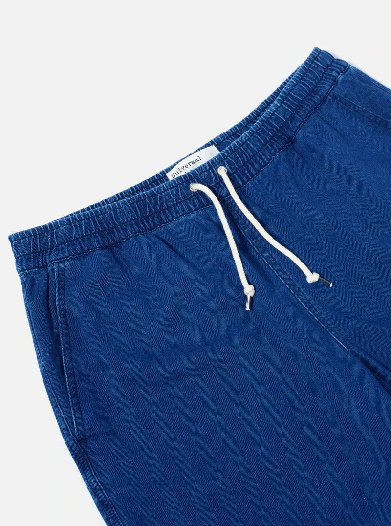 【Universal Works】Beach Short In Washed Indigo Herringbone Denim/水洗人字紋海灘短褲 sold by Blue Beach Denim product image thumbnail 3