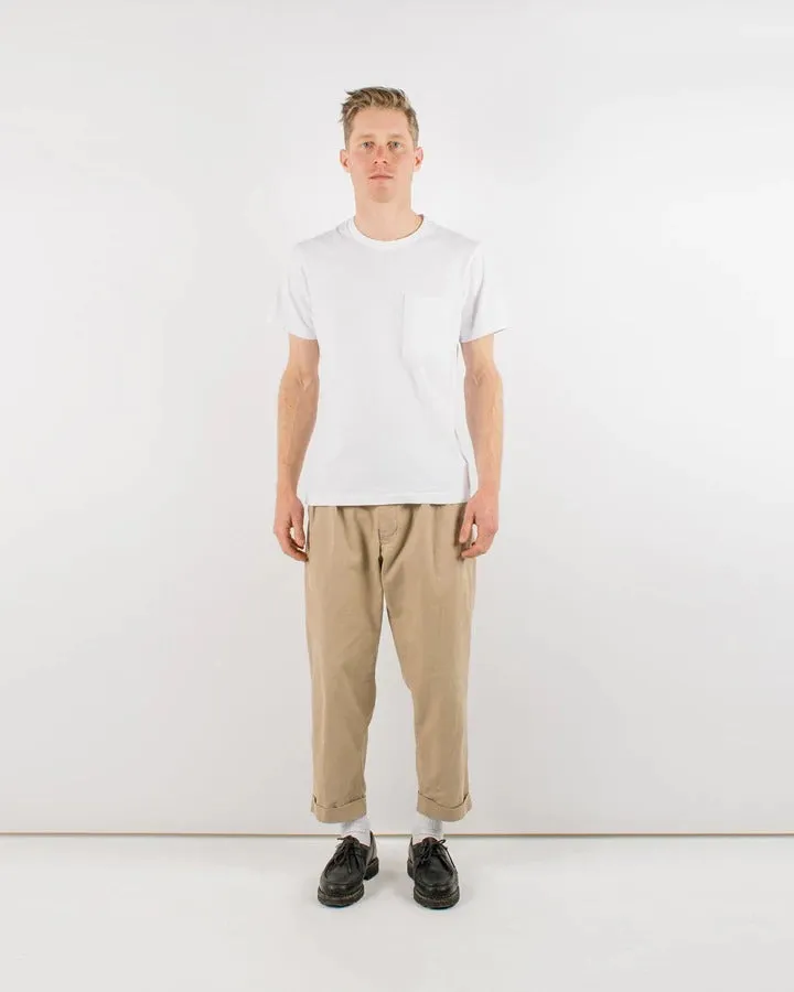 【Dehen 1920】Heavy Duty Tee - Single Pocket-Classic White / 老織機純棉白色口袋素T sold by Blue Beach Denim product image thumbnail 3