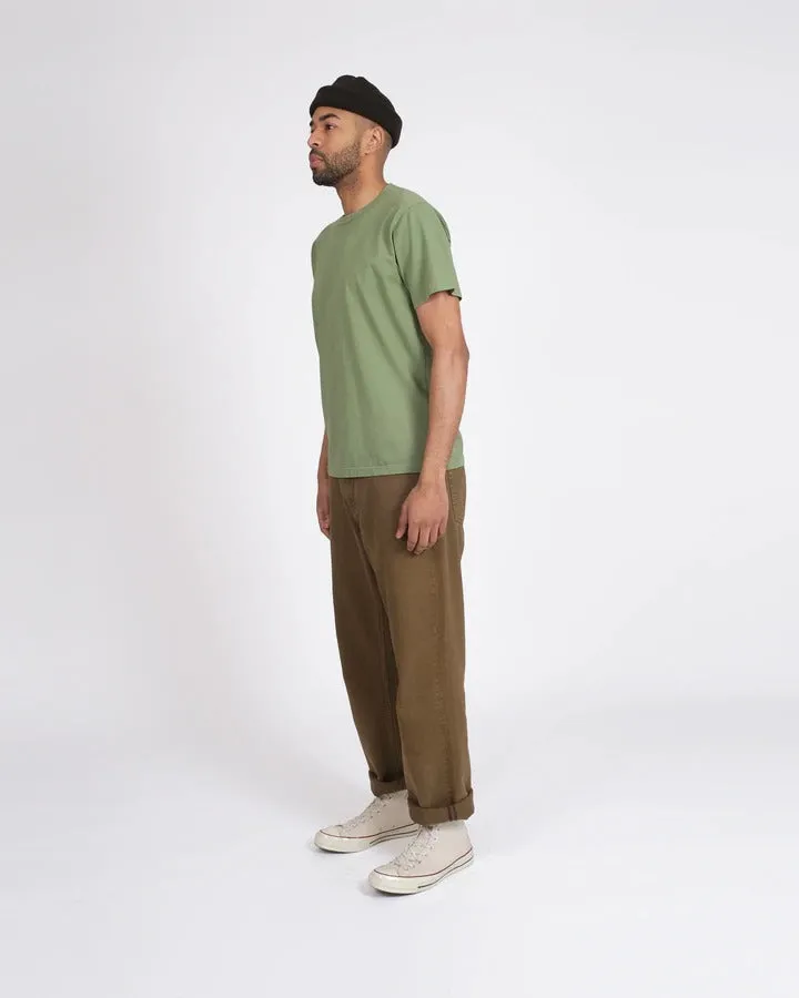 【Dehen 1920】Heavy Duty Tee - Single Pocket-Sage / 老織機純棉灰綠色口袋素T sold by Blue Beach Denim product image thumbnail 4