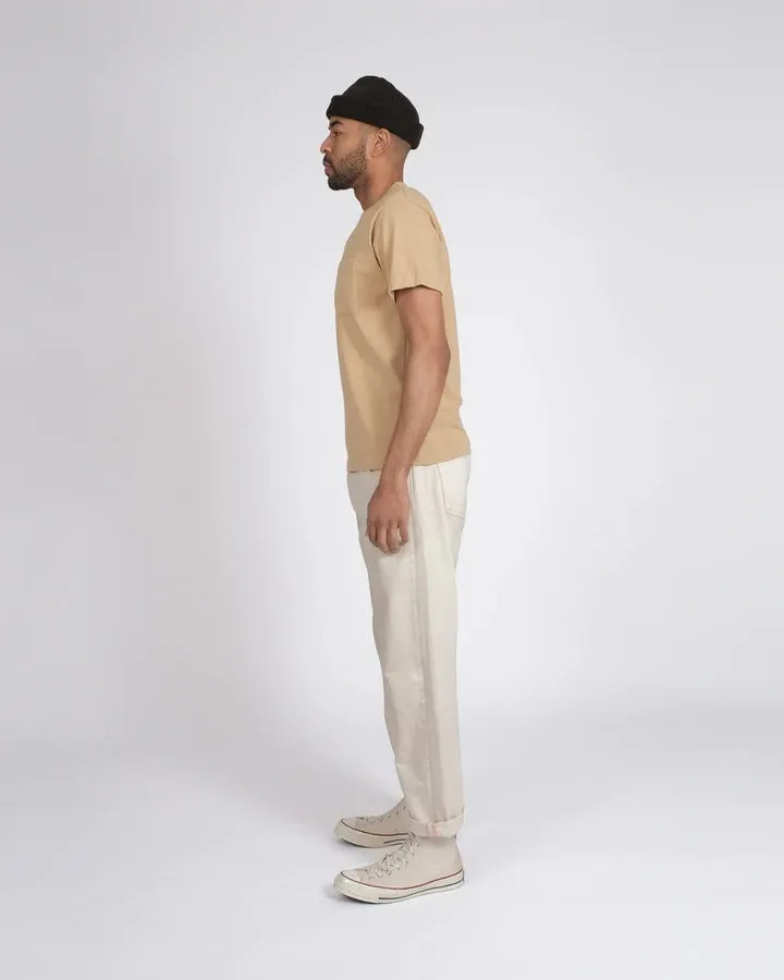 【Dehen 1920】Heavy Duty Tee - Single Pocket-Palomino / 老織機純棉米黃色口袋素T sold by Blue Beach Denim product image thumbnail 5