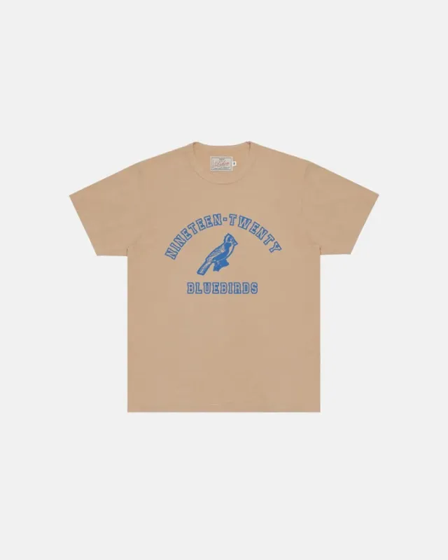 【Dehen 1920】"Nineteen Twenty Bluebirds" Tee 老織機純棉藍鳥短T sold by Blue Beach Denim