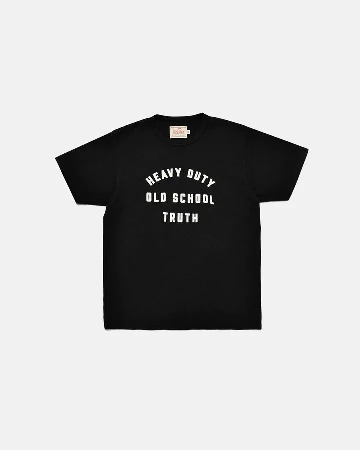 【Dehen 1920】HDOST Tee 老織機純棉黑色文字短T sold by Blue Beach Denim