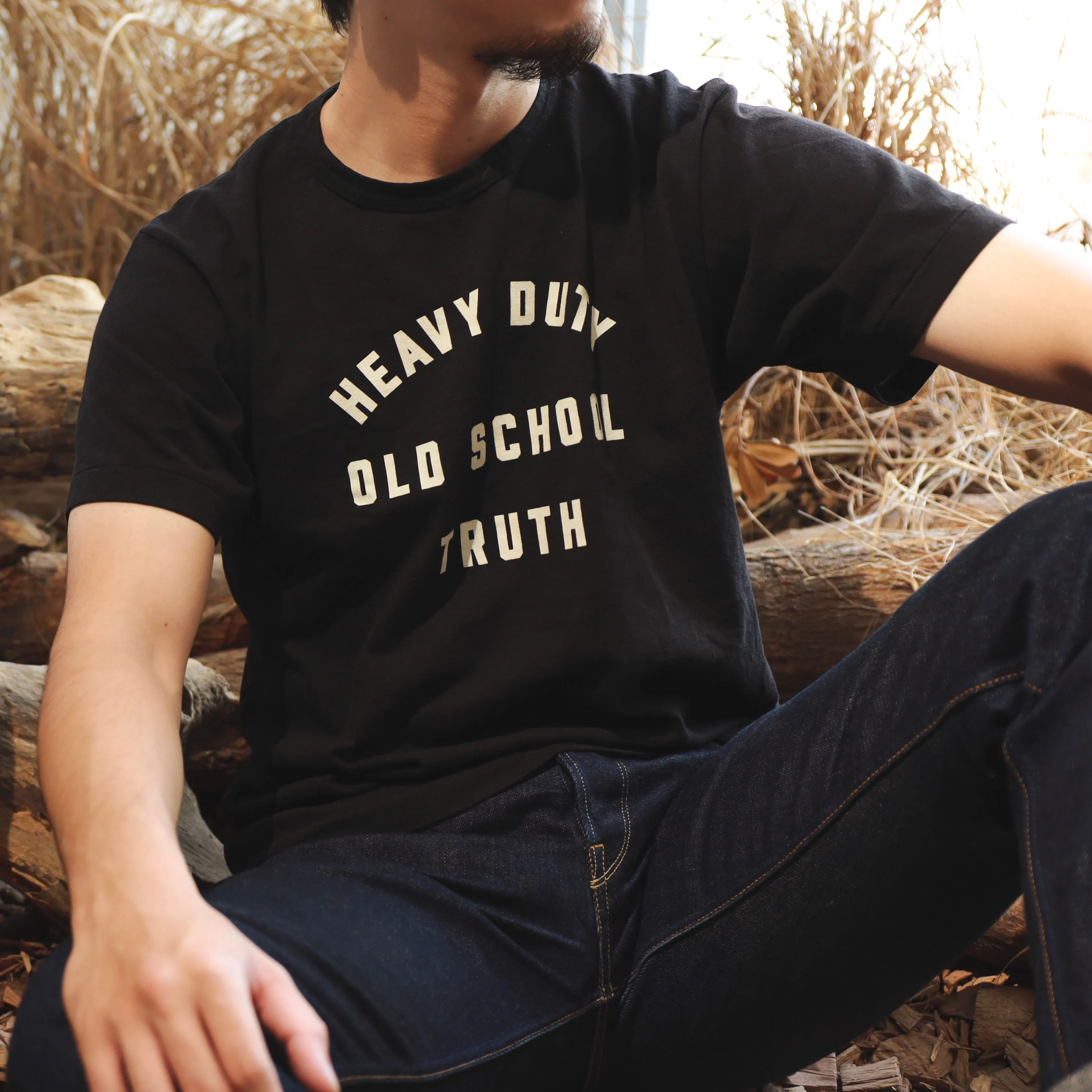 【Dehen 1920】HDOST Tee 老織機純棉黑色文字短T sold by Blue Beach Denim product image thumbnail 2