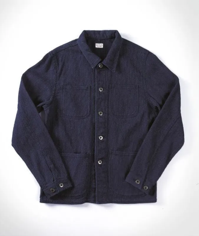 【Japan Blue Jeans】Indigo Sashiko Coverall 靛藍染刺子工裝夾克 sold by Blue Beach Denim