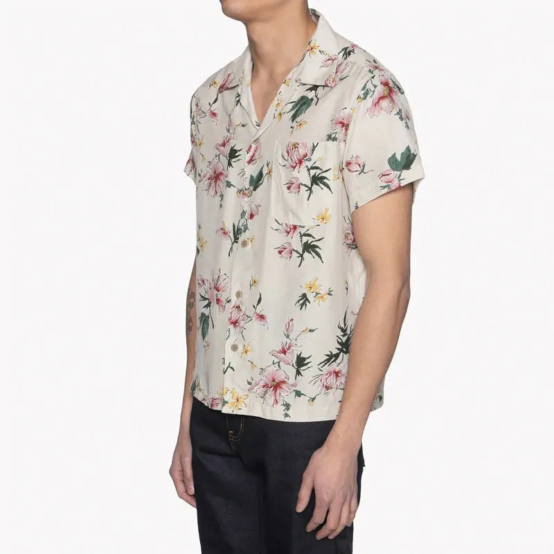 【Naked and Famous】Aloha Shirt Silky Flowers - Cream/絲質夏威夷米色花襯衫 sold by Blue Beach Denim product image thumbnail 3