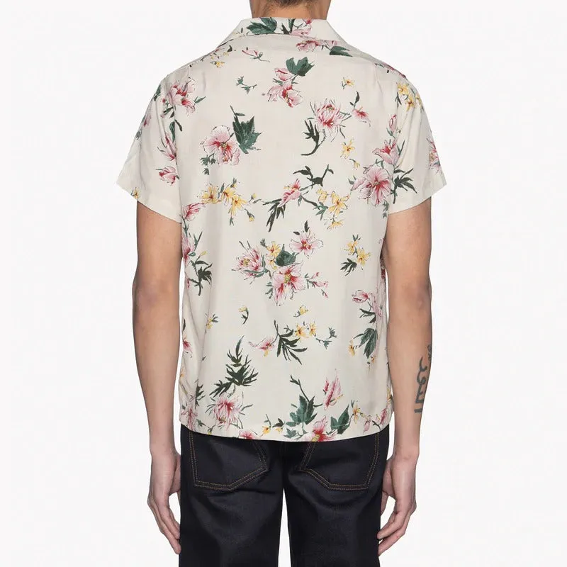 【Naked and Famous】Aloha Shirt Silky Flowers - Cream/絲質夏威夷米色花襯衫 sold by Blue Beach Denim product image thumbnail 4