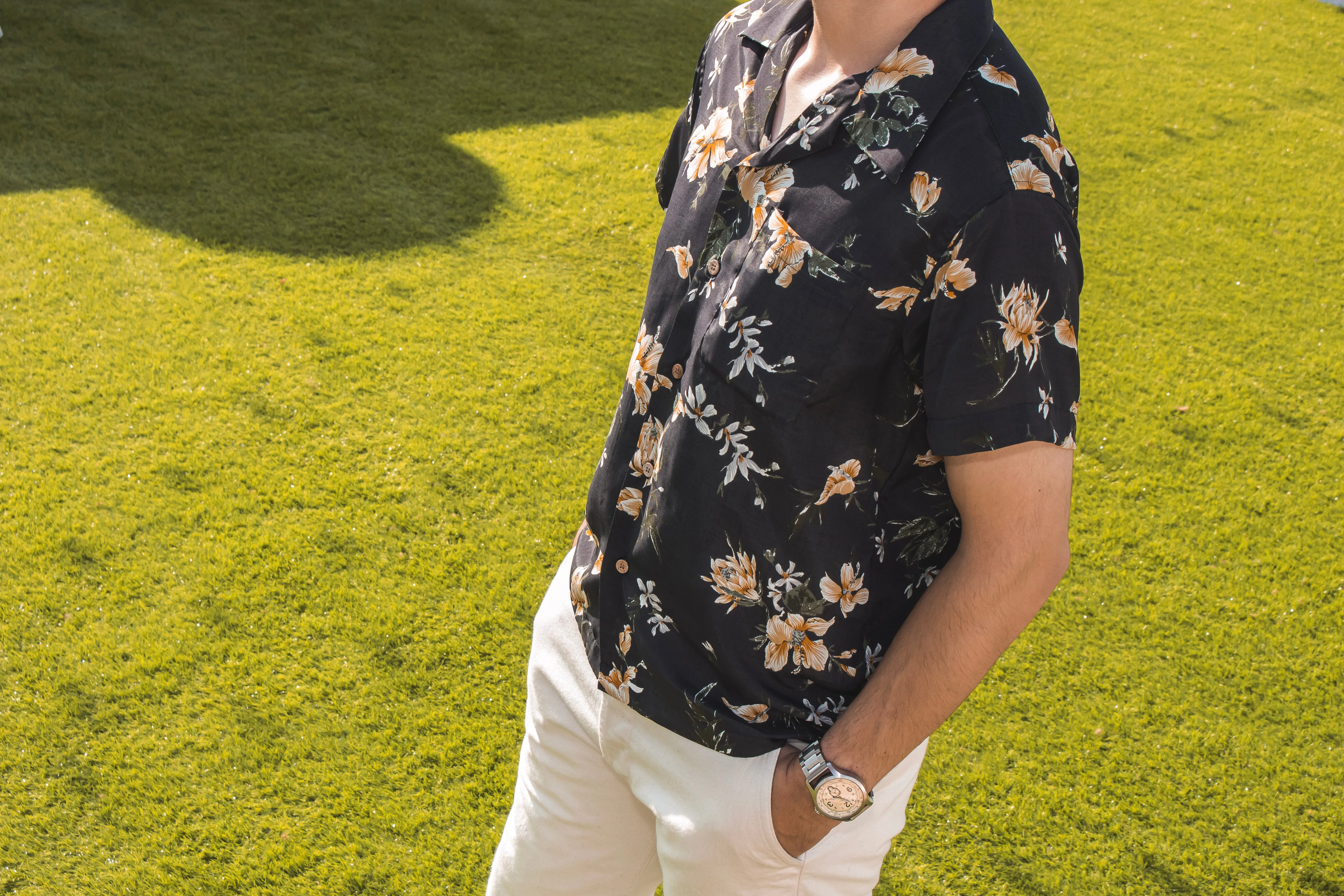 【Naked and Famous】Aloha Shirt Silky Flowers - Black/絲質夏威夷黑色花襯衫 sold by Blue Beach Denim product image thumbnail 2