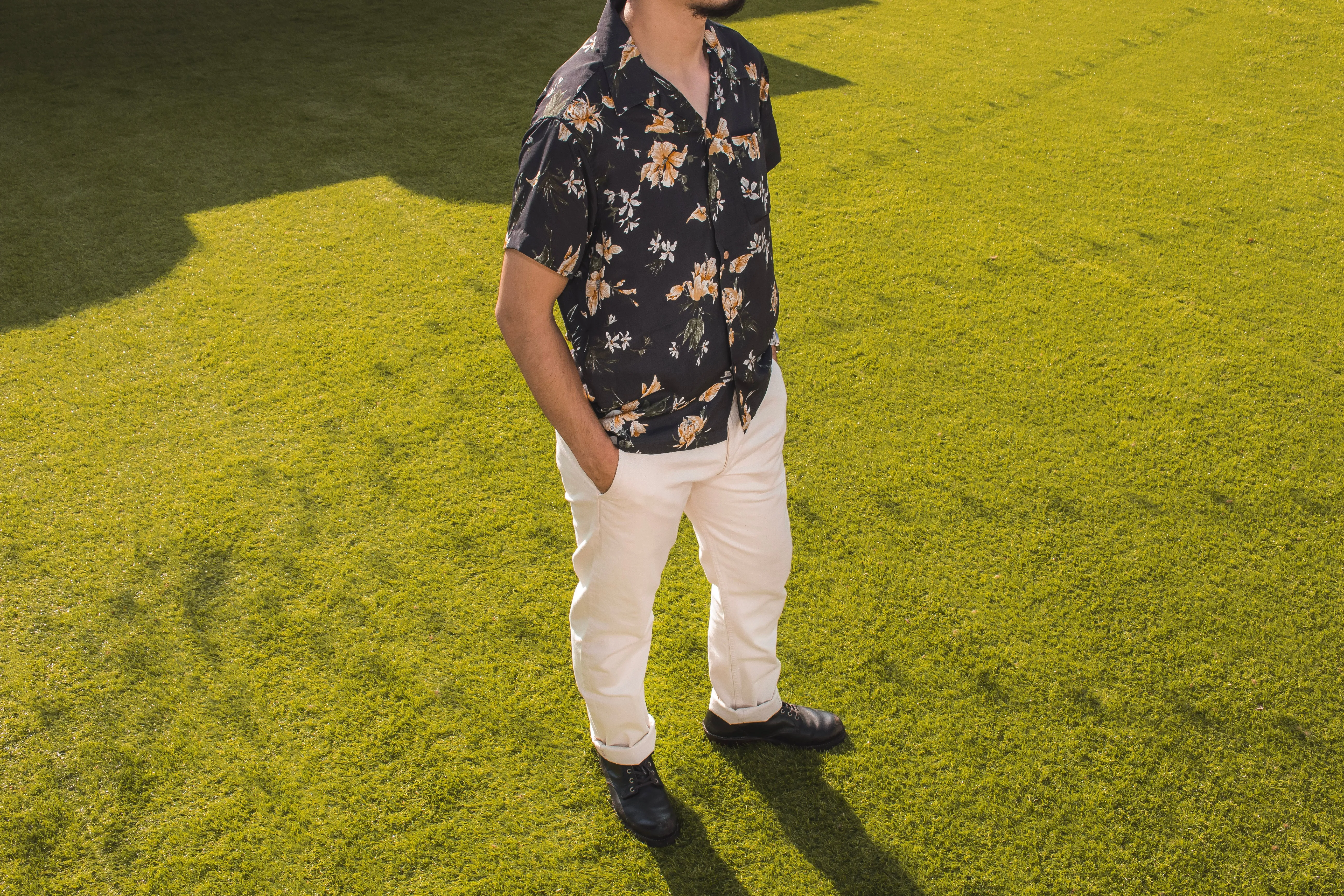 【Naked and Famous】Aloha Shirt Silky Flowers - Black/絲質夏威夷黑色花襯衫 sold by Blue Beach Denim product image thumbnail 3