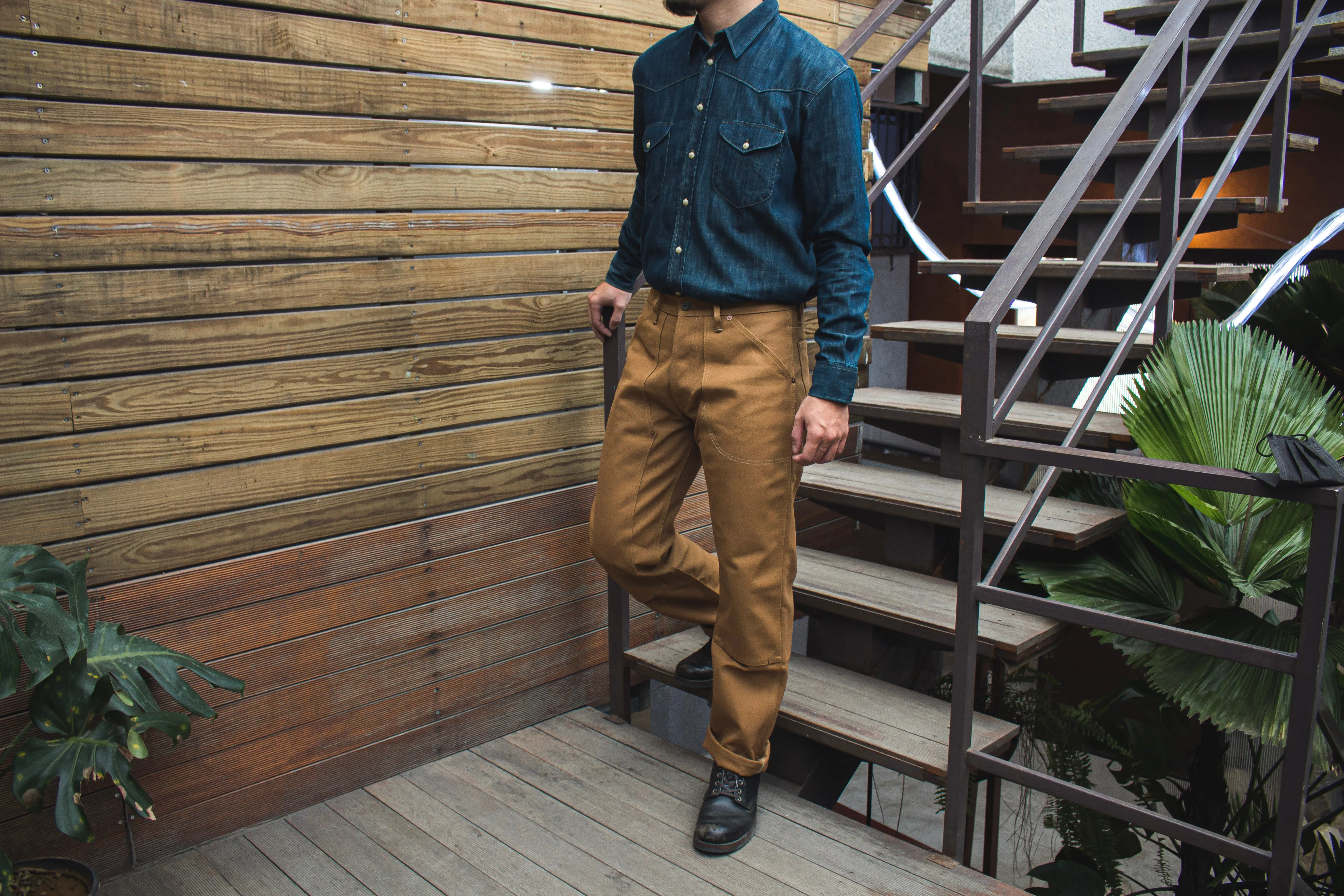 【Indigofera】Wendell Pants, Smithson Canvas, Beige 13oz 帆布直筒工作褲 sold by Blue Beach Denim product image thumbnail 2