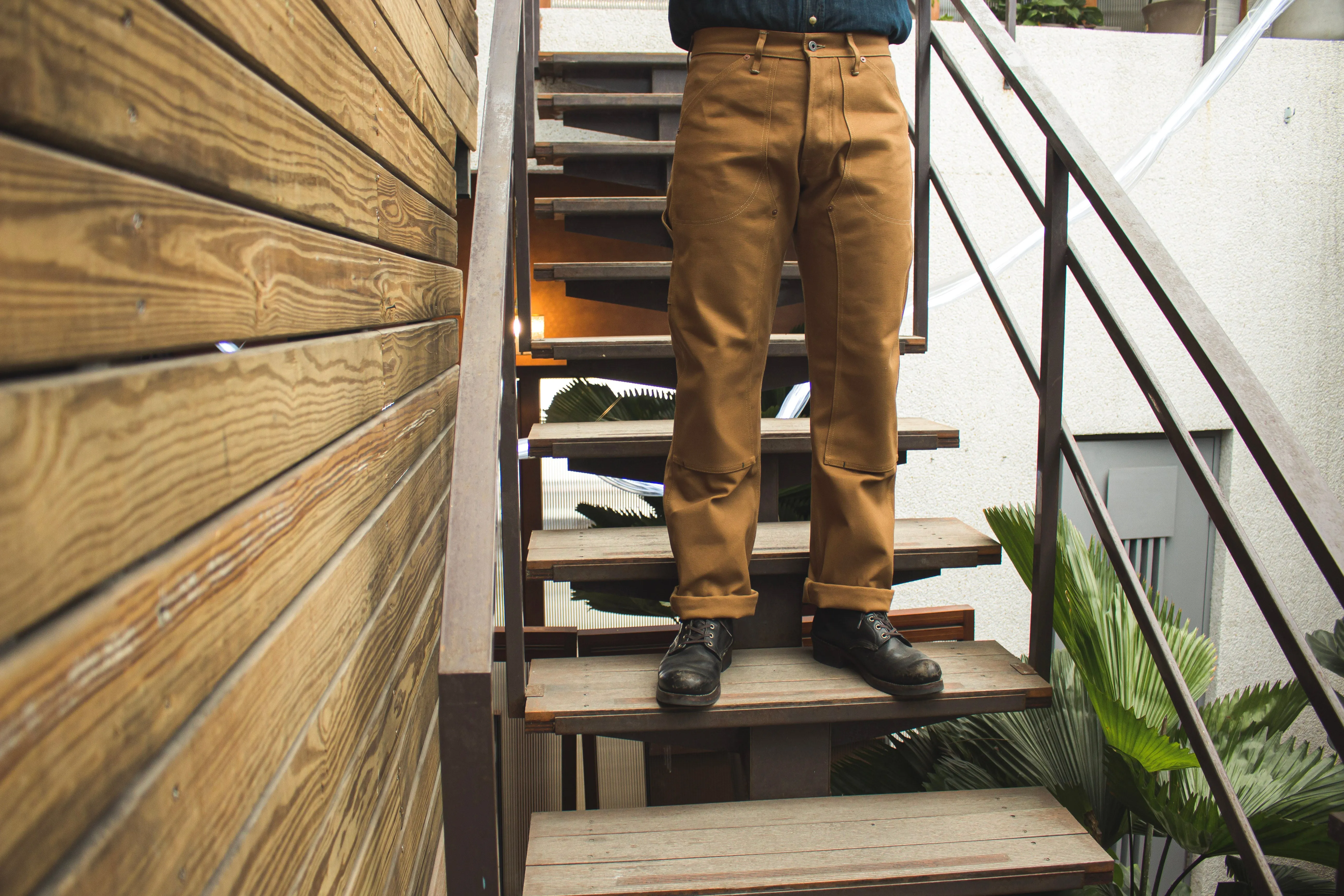 【Indigofera】Wendell Pants, Smithson Canvas, Beige 13oz 帆布直筒工作褲 sold by Blue Beach Denim product image thumbnail 3
