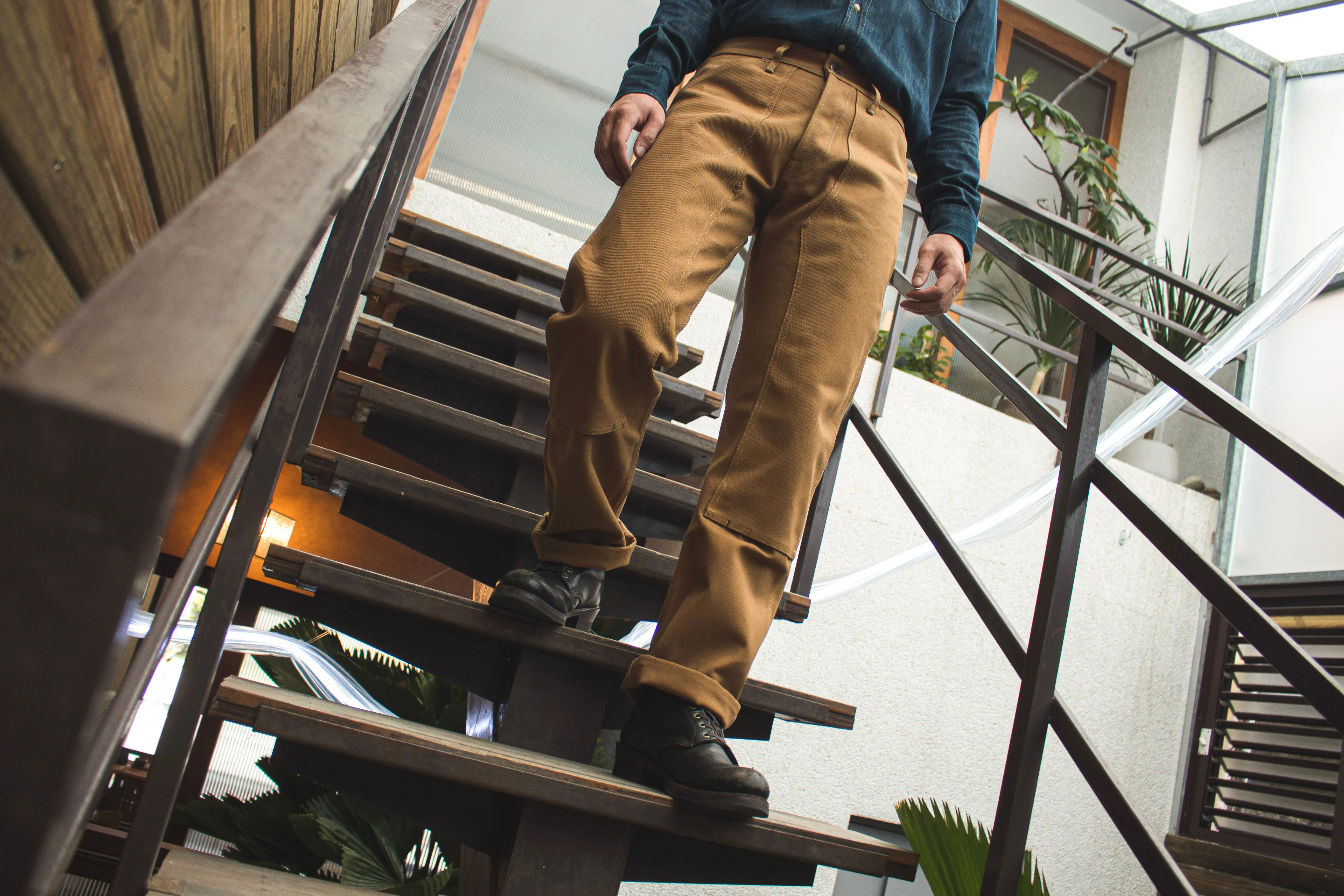 【Indigofera】Wendell Pants, Smithson Canvas, Beige 13oz 帆布直筒工作褲 sold by Blue Beach Denim product image thumbnail 4