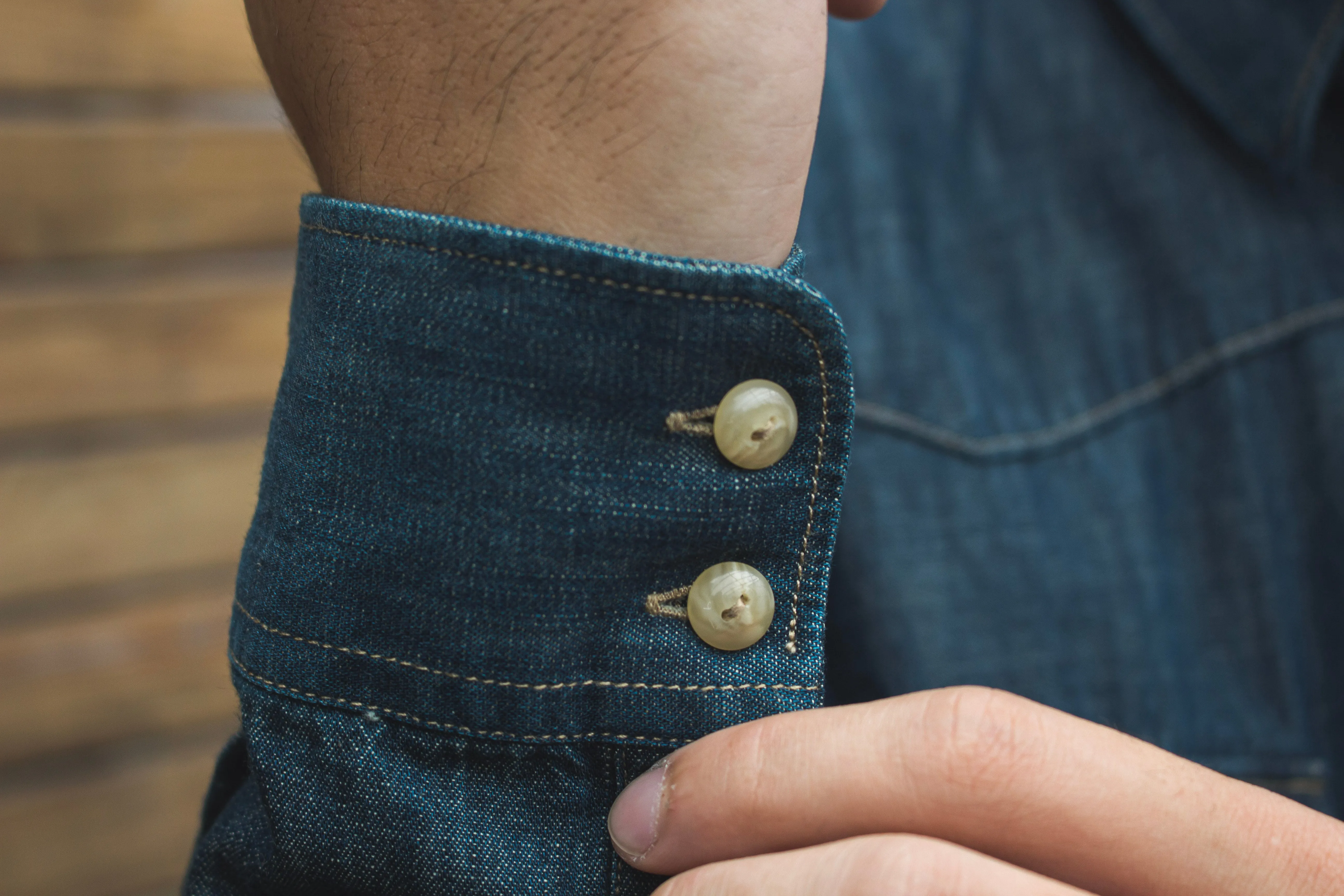 【Indigofera】Manolito Shirt, Sanyati Denim, Indigo 6.5oz日本牛仔布襯衫 sold by Blue Beach Denim product image thumbnail 4
