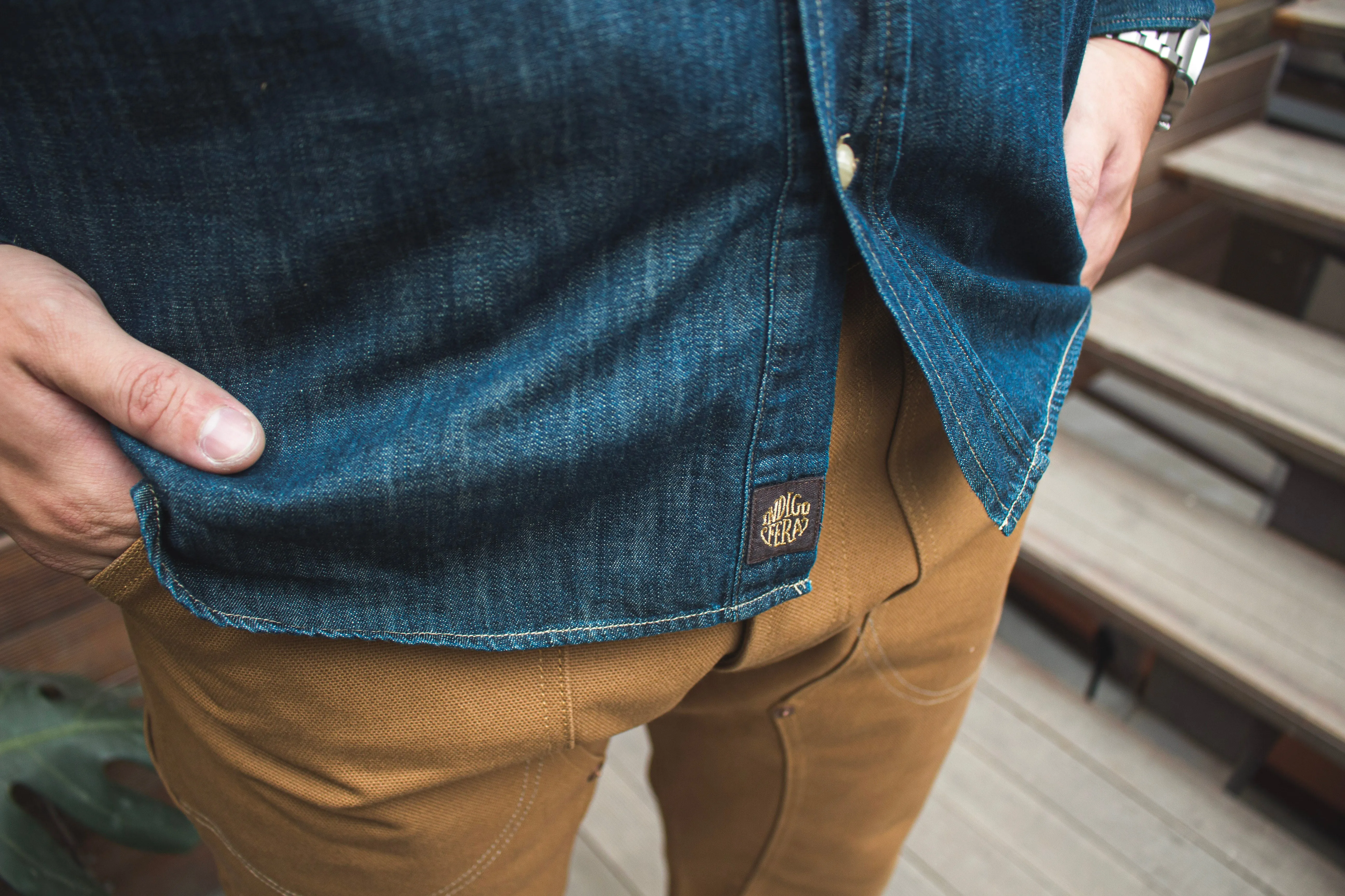 【Indigofera】Manolito Shirt, Sanyati Denim, Indigo 6.5oz日本牛仔布襯衫 sold by Blue Beach Denim product image thumbnail 5
