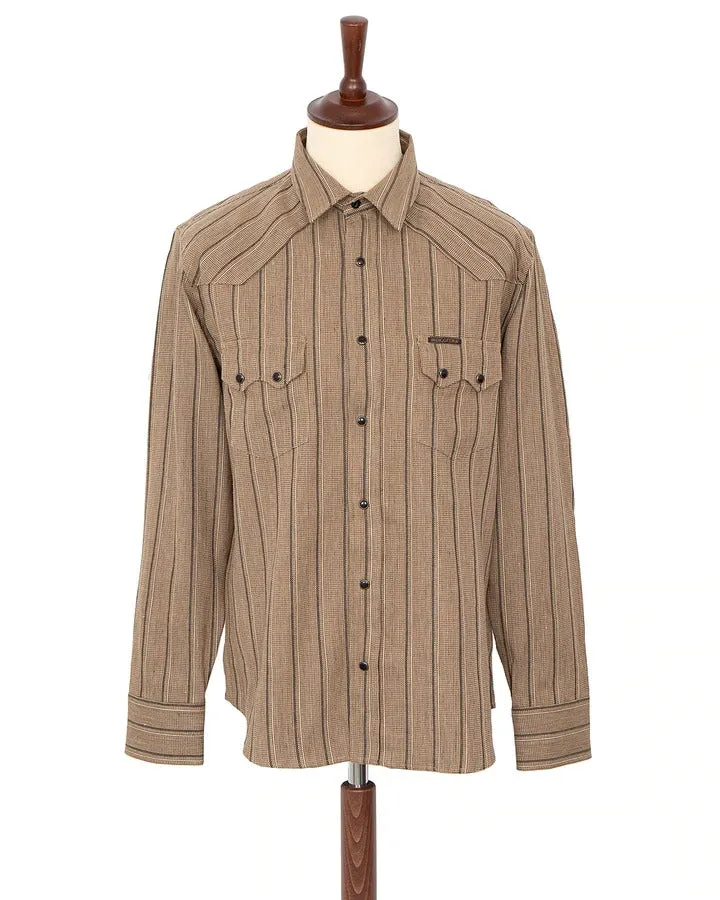 【Indigofera】DOLLARD LINEN/COTTON STRIPE SHIRT / 棉麻混紡經典西部襯衫 sold by Blue Beach Denim