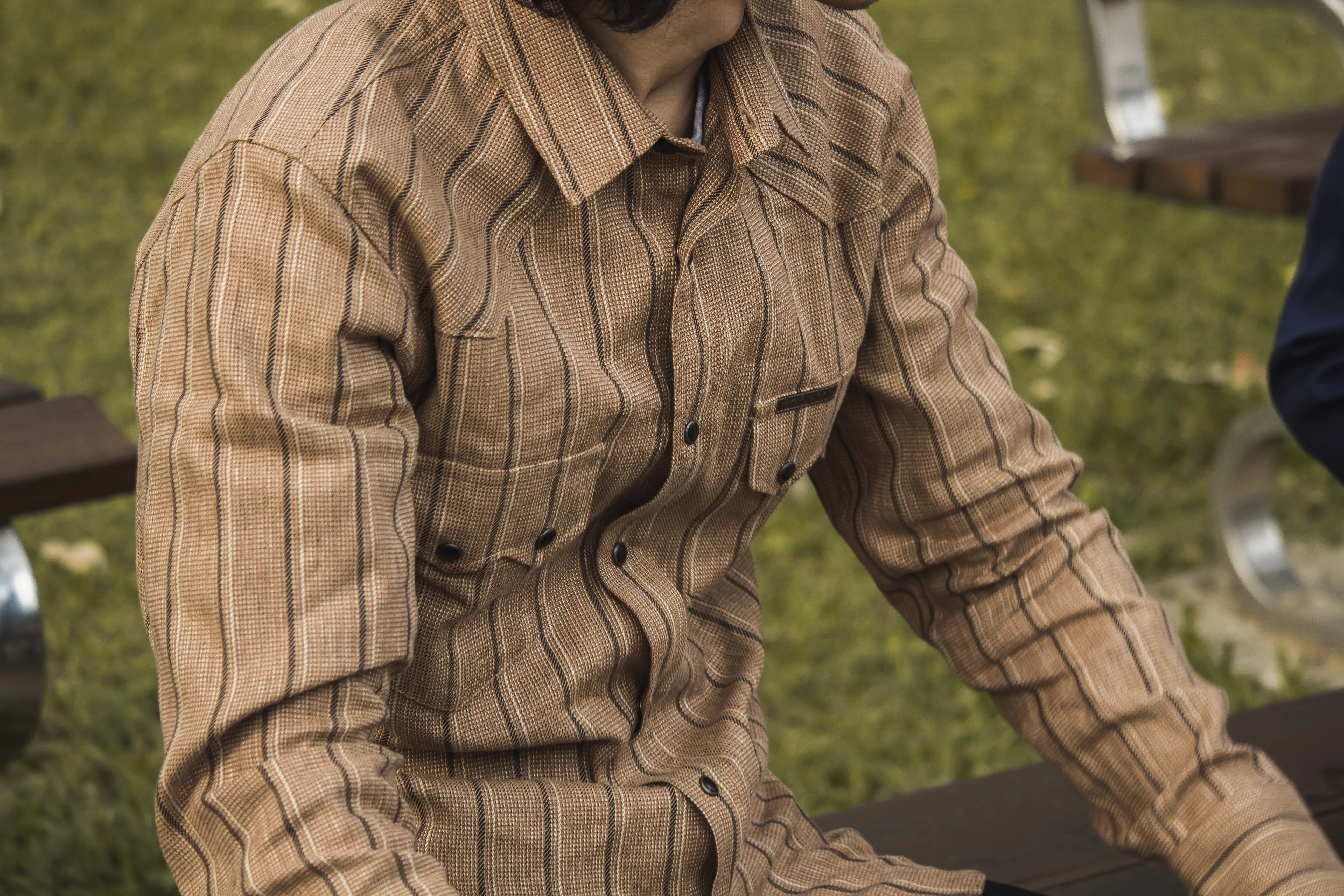 【Indigofera】DOLLARD LINEN/COTTON STRIPE SHIRT / 棉麻混紡經典西部襯衫 sold by Blue Beach Denim product image thumbnail 3