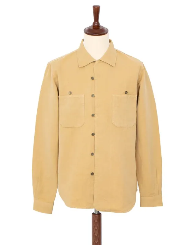 【Indigofera】Dhani Shirt Cotton/Linen Canvas Desert Pinon / 棉麻混紡前門襟襯衫 sold by Blue Beach Denim