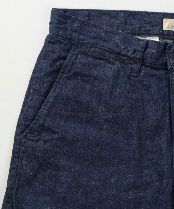 【Japan Blue Jeans】棉麻牛仔短褲 8oz LINEN DENIM KNEE SHORTS sold by Blue Beach Denim product image thumbnail 3