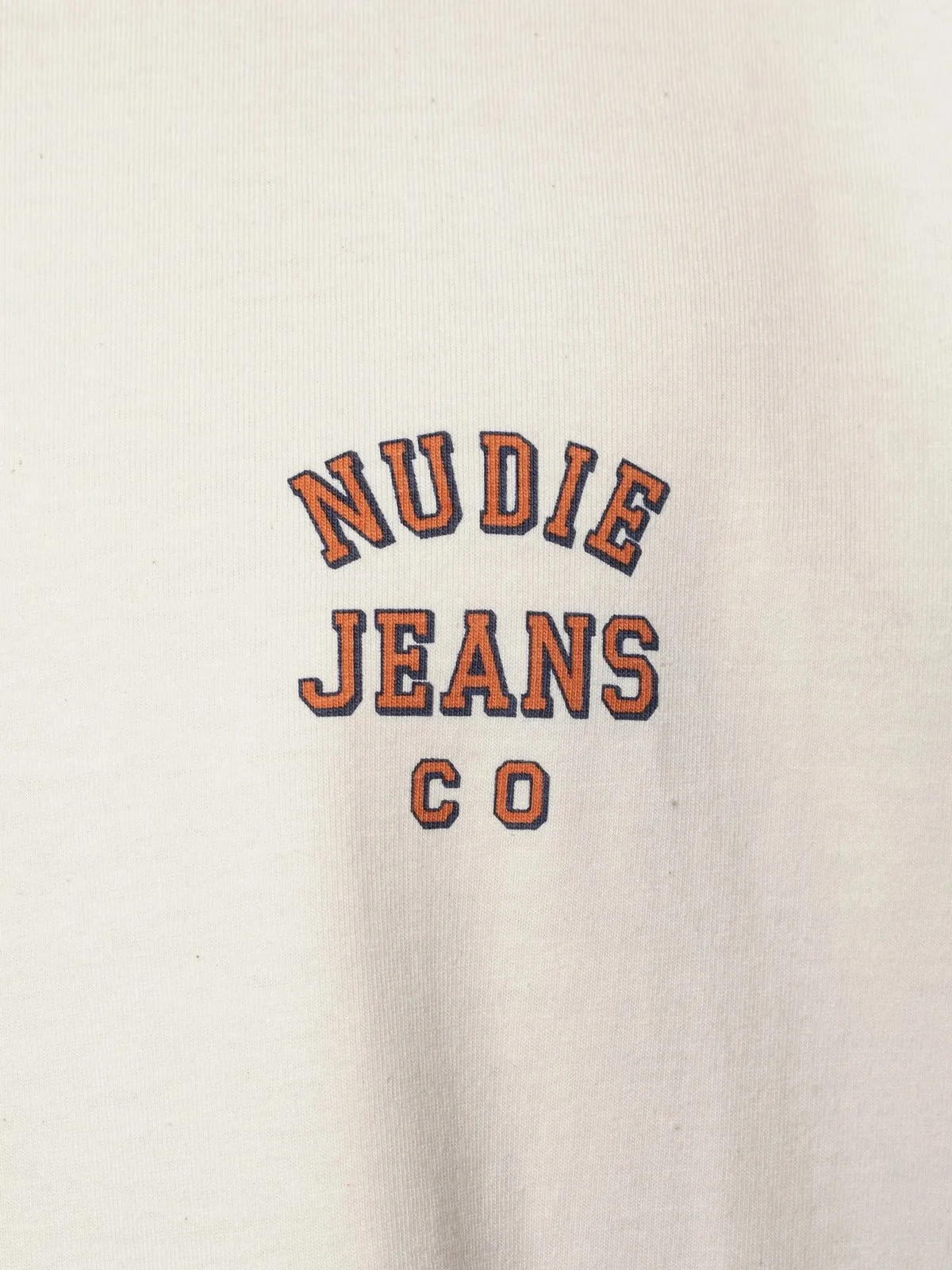 【Nudie Jeans】公平貿易有機棉LOGO T-shirt Roy Logo Tee Offwhite sold by Blue Beach Denim product image thumbnail 2