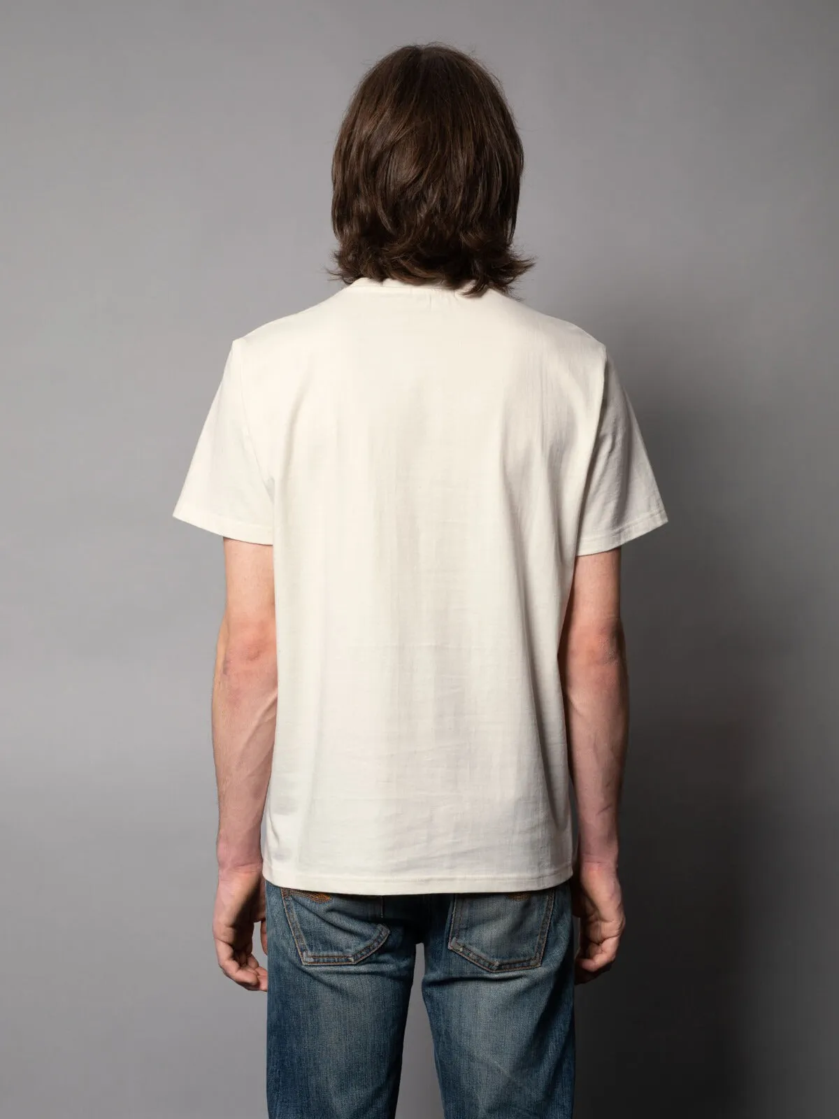 【Nudie Jeans】公平貿易有機棉LOGO T-shirt Roy Logo Tee Offwhite sold by Blue Beach Denim product image thumbnail 4