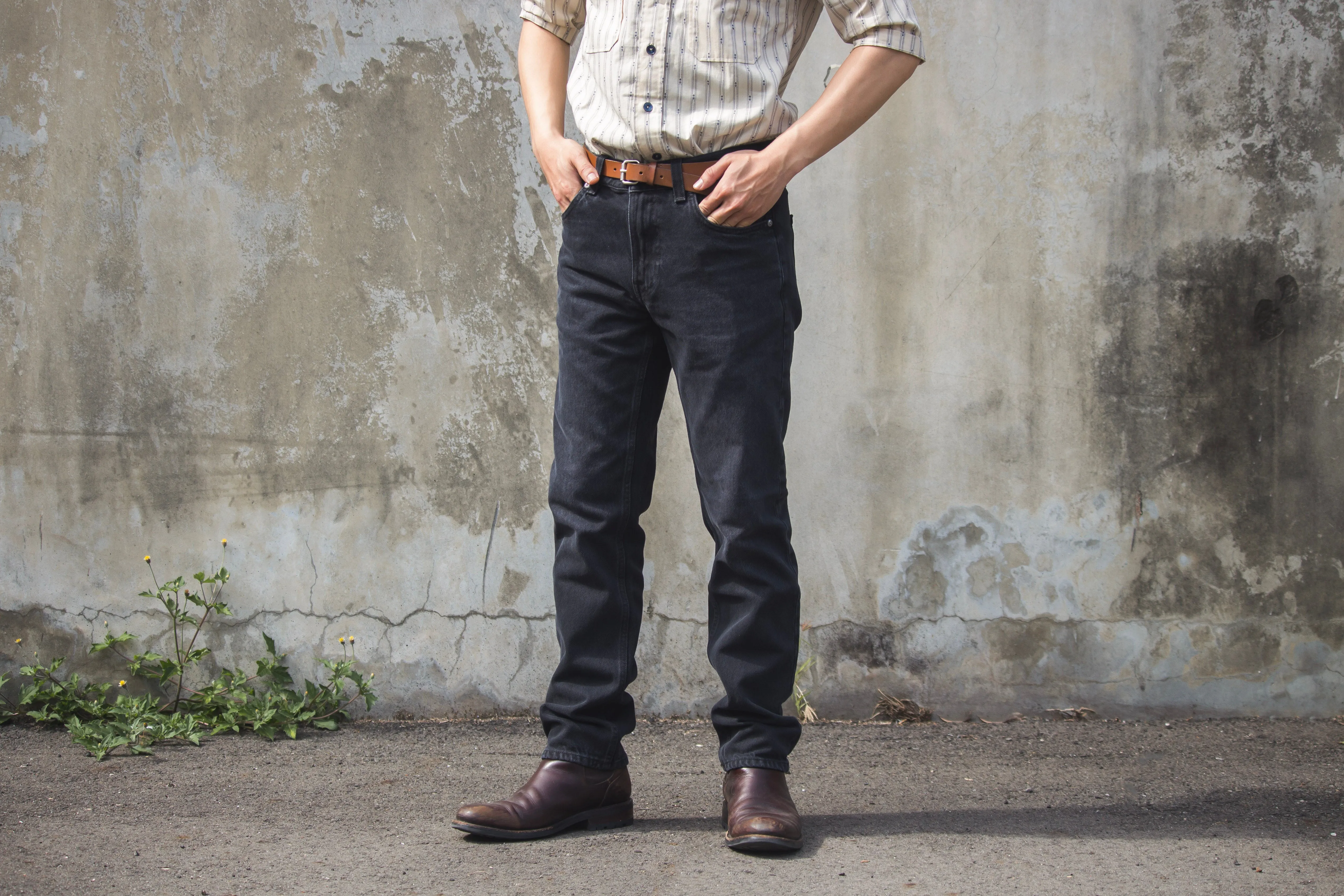 【Nudie Jeans】Gritty Jackson Worn Circle 12.5oz 黑灰刷色中腰修身直筒牛仔褲 sold by Blue Beach Denim product image thumbnail 3