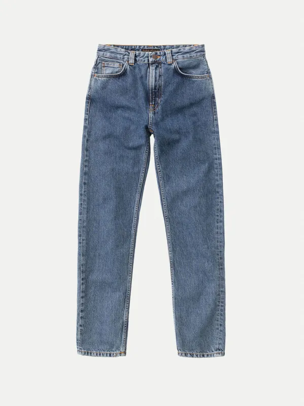 【Nudie Jeans】女版高腰寬錐形褲／13.25oz／Breezy Britt Friendly Blue sold by Blue Beach Denim