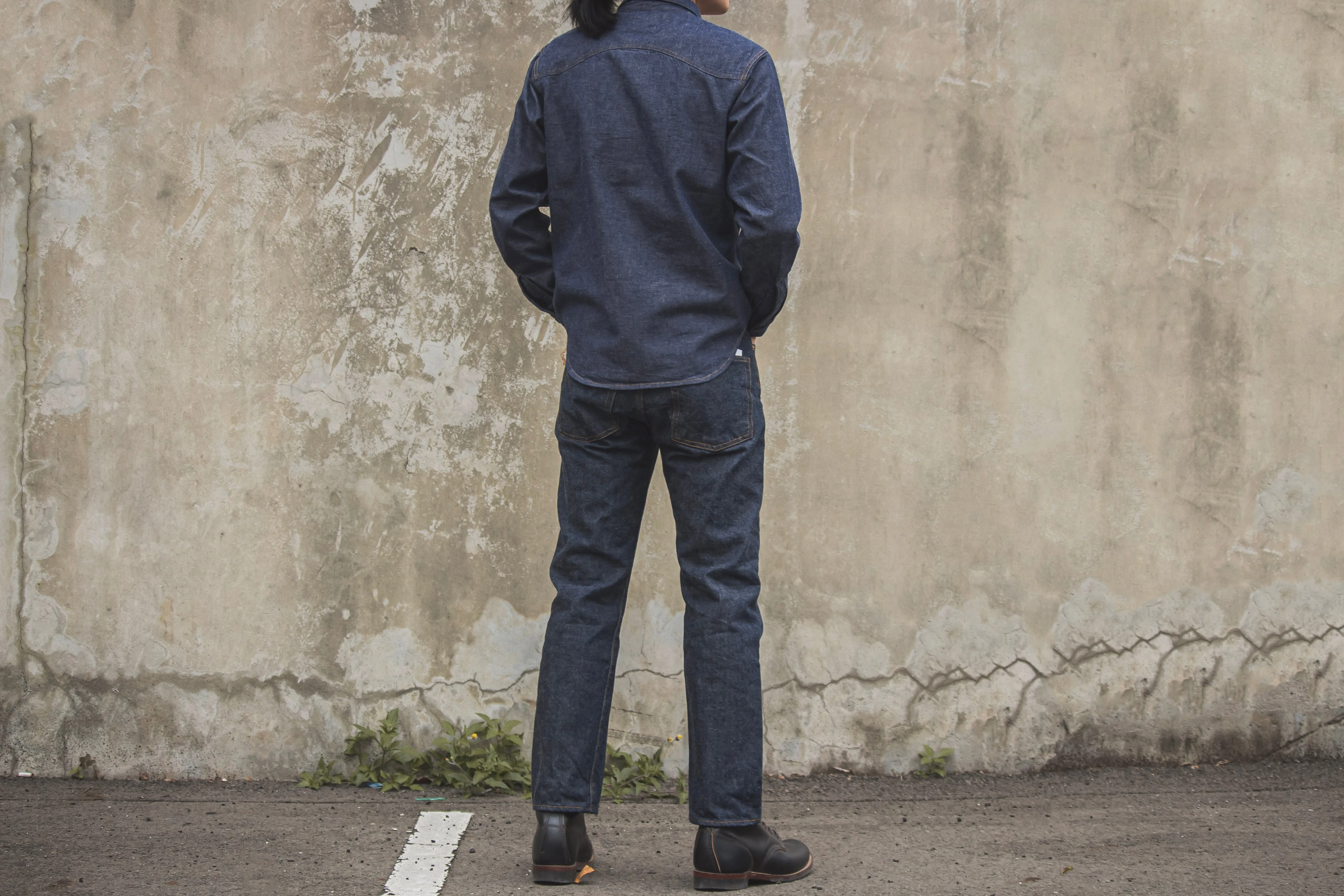 【Benzak Denim Developers】日本單寧左斜紋布襯衫 6.5oz. BWS-02 UTILITY SHIRT LHT selvedge denim sold by Blue Beach Denim product image thumbnail 4