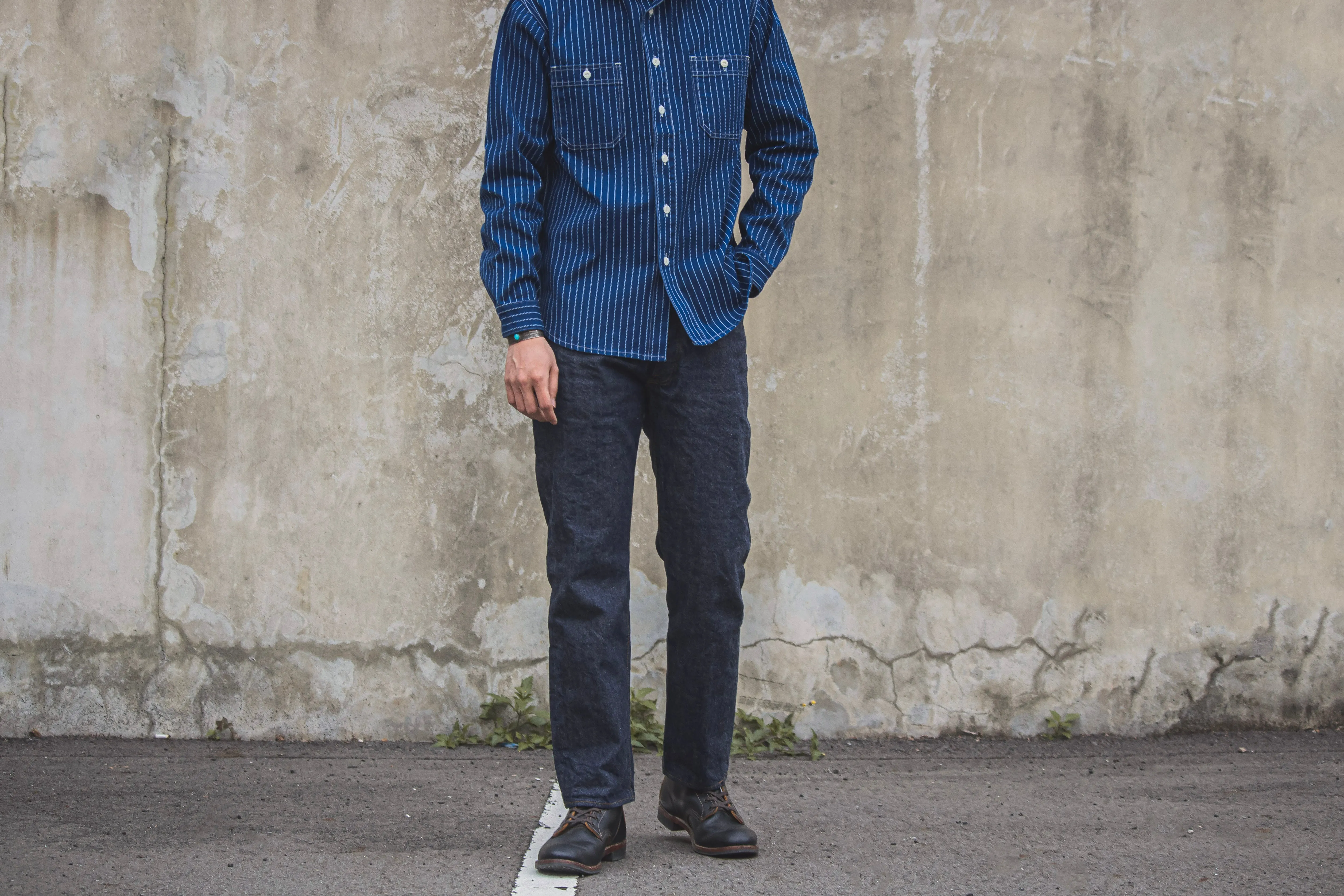 【Benzak Denim Developers】日本藍染帆布襯衫 9oz. BWS-02 UTILITY SHIRT wabash indigo selvedge canvas sold by Blue Beach Denim product image thumbnail 2